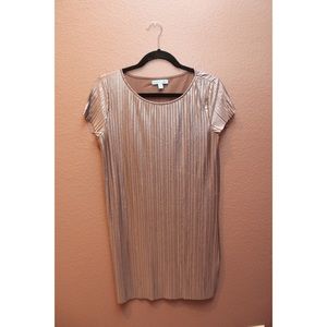 NEVER WORN CHAMPAGNE PLEATED DRESS